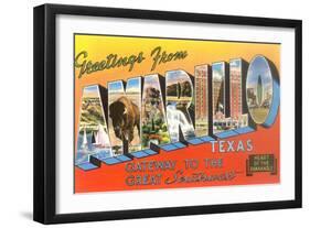 Greetings from Amarillo, Texas-null-Framed Art Print