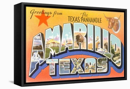 Greetings from Amarillo, Texas-null-Framed Stretched Canvas