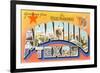 Greetings from Amarillo, Texas-null-Framed Premium Giclee Print