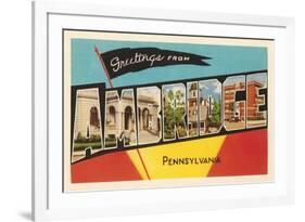 Greetings from Ambridge, Pennsylvania-null-Framed Art Print