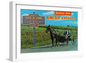 Greetings from Amish Country-null-Framed Premium Giclee Print