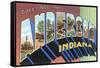 Greetings from Anderson, Indiana-null-Framed Stretched Canvas