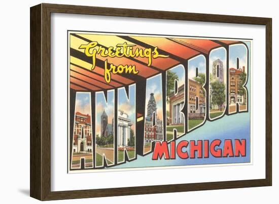 Greetings from Ann Arbor, Michigan-null-Framed Art Print