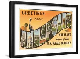 Greetings from Annapolis, Maryland-null-Framed Art Print