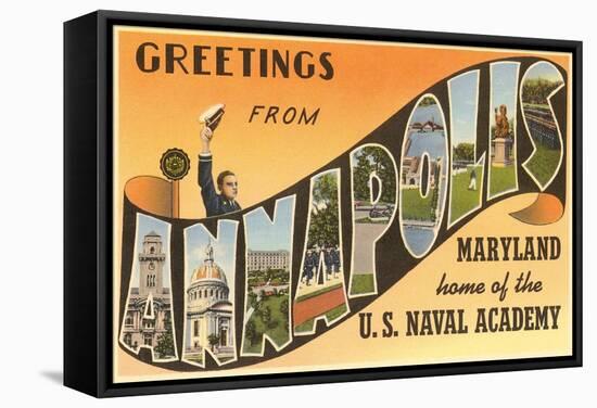 Greetings from Annapolis, Maryland-null-Framed Stretched Canvas