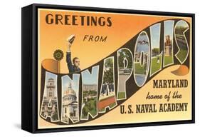 Greetings from Annapolis, Maryland-null-Framed Stretched Canvas