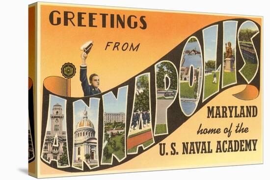 Greetings from Annapolis, Maryland-null-Stretched Canvas