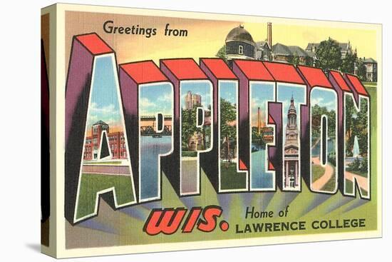 Greetings from Appleton, Wisconsin-null-Stretched Canvas