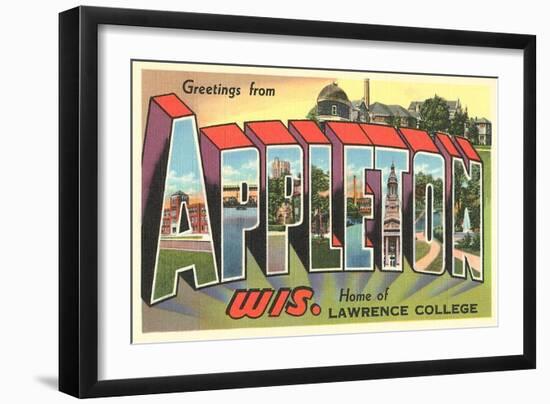 Greetings from Appleton, Wisconsin-null-Framed Art Print