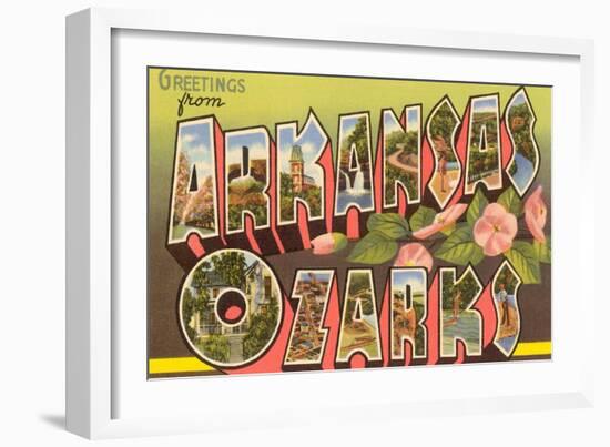 Greetings from Arkansas Ozarks-null-Framed Art Print