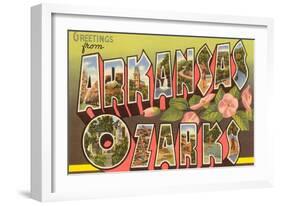 Greetings from Arkansas Ozarks-null-Framed Art Print