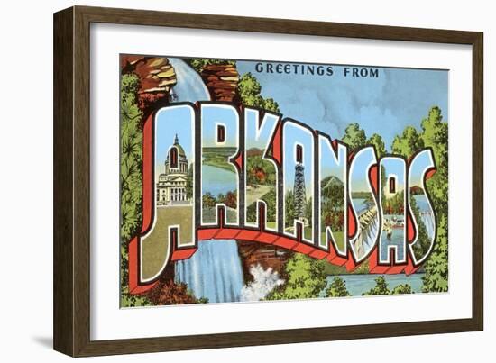 Greetings from Arkansas-null-Framed Art Print