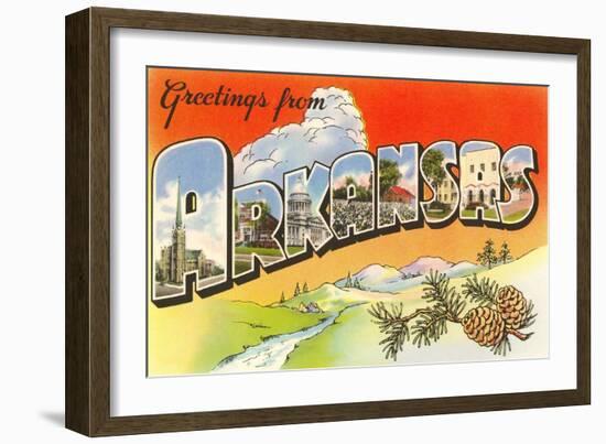 Greetings from Arkansas-null-Framed Art Print