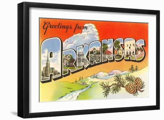 Greetings from Arkansas-null-Framed Art Print
