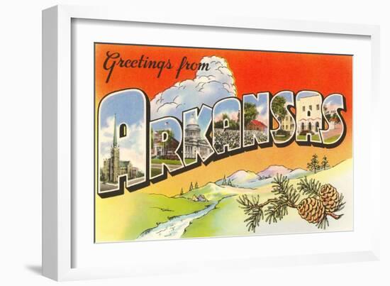 Greetings from Arkansas-null-Framed Art Print