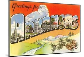 Greetings from Arkansas-null-Mounted Art Print