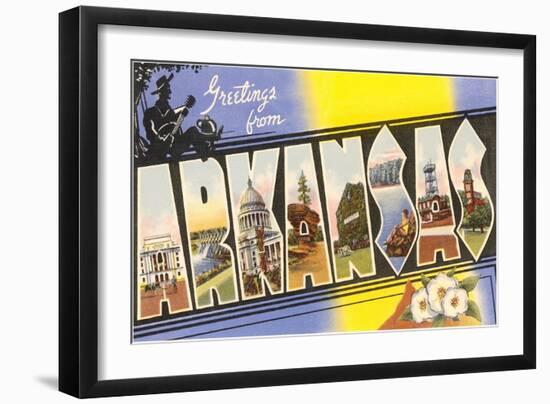 Greetings from Arkansas-null-Framed Art Print