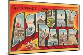 Greetings from Asbury Park, New Jersey-null-Mounted Art Print