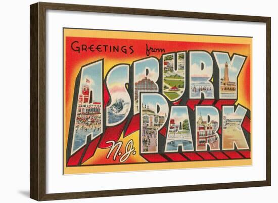 Greetings from Asbury Park, New Jersey-null-Framed Art Print