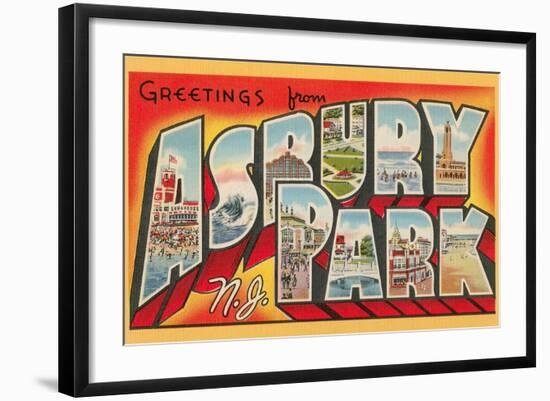 Greetings from Asbury Park, New Jersey-null-Framed Art Print