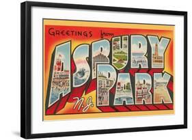 Greetings from Asbury Park, New Jersey-null-Framed Art Print