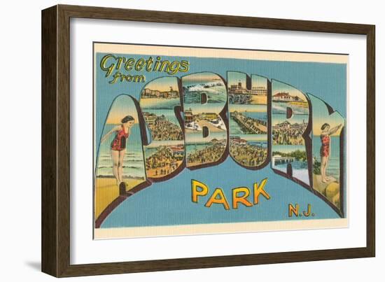 Greetings from Asbury Park, New Jersey-null-Framed Art Print