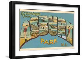 Greetings from Asbury Park, New Jersey-null-Framed Art Print