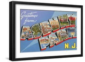 Greetings from Asbury Park, New Jersey-null-Framed Art Print