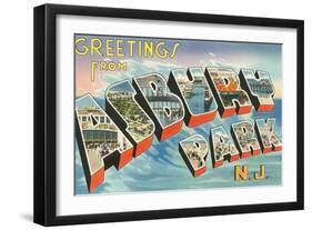 Greetings from Asbury Park, New Jersey-null-Framed Art Print