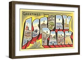 Greetings from Asbury Park, New Jersey-null-Framed Art Print