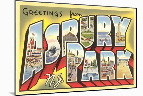 Greetings from Asbury Park, New Jersey-null-Mounted Art Print