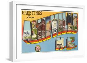 Greetings from Asheville, North Carolina-null-Framed Art Print