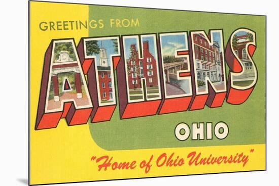 Greetings from Athens, Ohio-null-Mounted Art Print