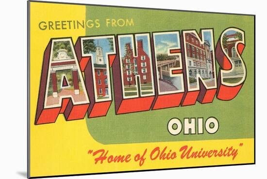 Greetings from Athens, Ohio-null-Mounted Art Print