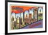 Greetings from Atlanta, Georgia-null-Framed Premium Giclee Print