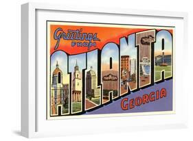 Greetings from Atlanta, Georgia-null-Framed Art Print