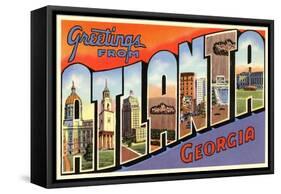 Greetings from Atlanta, Georgia-null-Framed Stretched Canvas