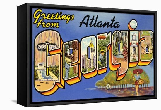 Greetings from Atlanta, Georgia-null-Framed Stretched Canvas