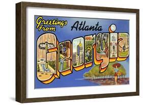 Greetings from Atlanta, Georgia-null-Framed Art Print