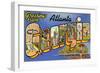 Greetings from Atlanta, Georgia-null-Framed Art Print