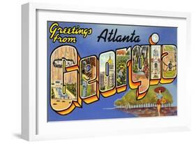 Greetings from Atlanta, Georgia-null-Framed Art Print