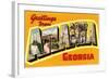 Greetings from Atlanta, Georgia-null-Framed Art Print