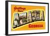 Greetings from Atlanta, Georgia-null-Framed Art Print