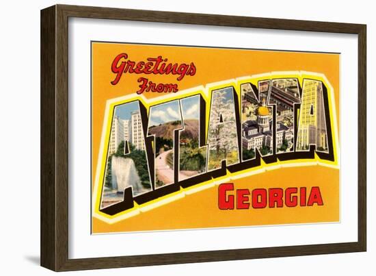 Greetings from Atlanta, Georgia-null-Framed Art Print