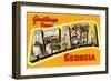 Greetings from Atlanta, Georgia-null-Framed Art Print