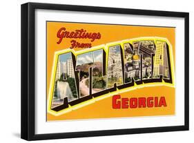 Greetings from Atlanta, Georgia-null-Framed Art Print
