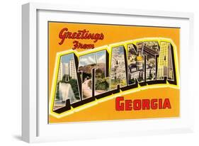 Greetings from Atlanta, Georgia-null-Framed Art Print