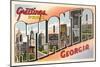 Greetings from Atlanta, Georgia-null-Mounted Art Print