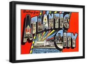 Greetings from Atlantic City, New Jersey-null-Framed Art Print