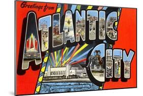 Greetings from Atlantic City, New Jersey-null-Mounted Art Print